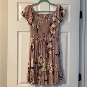 Floral off the shoulder dress